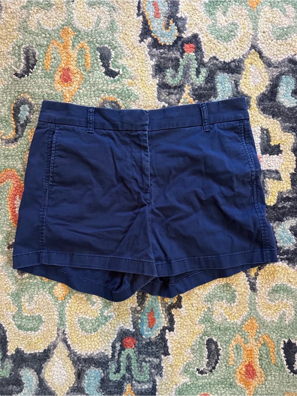 J. Crew Navy Cotton Blend Bermuda Shorts EUC